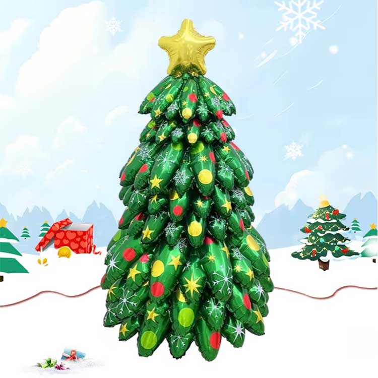 Pohon Natal Ngadeg Balon Foil