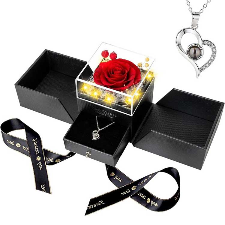 Langgeng Wadi Rose Acrylic Jewelry Box