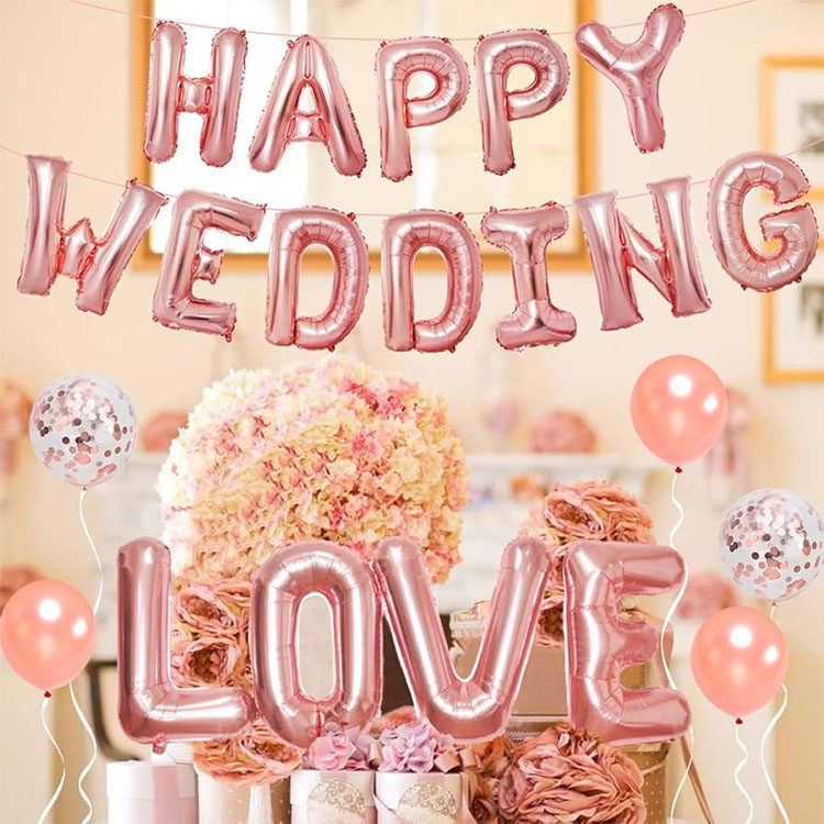Balon Pengantin Foil Kab