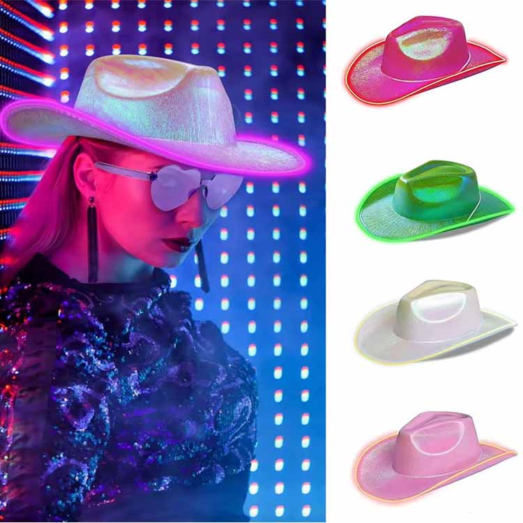 Pesta Halloween dipimpin topi warni warna neon