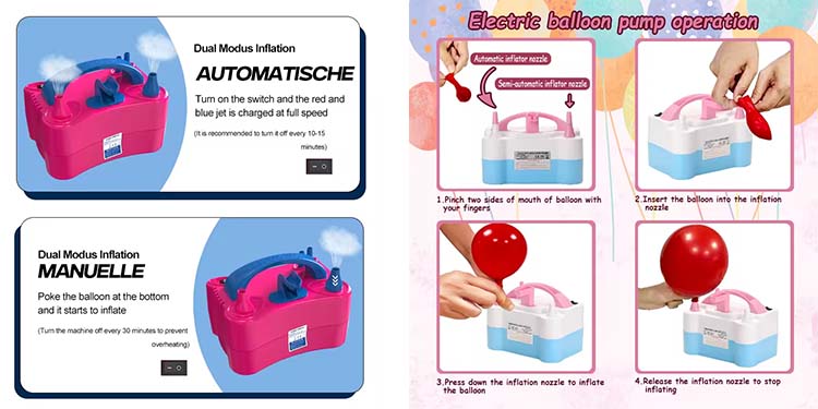 Electric pumps with knotter double nozzle