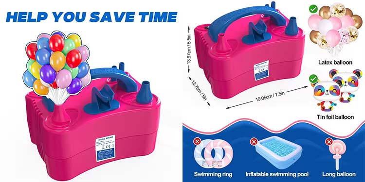 Electric pump with knotter double nozzle