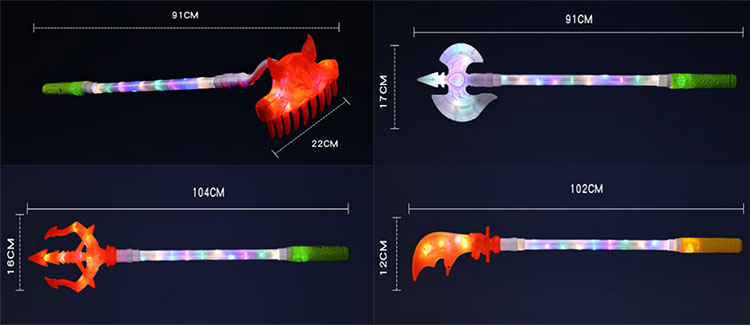 Glowing weapon toys