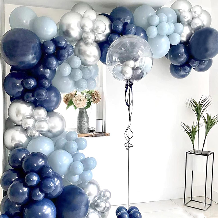 Kit Garland Balon Biru Wengi lan Biru Es