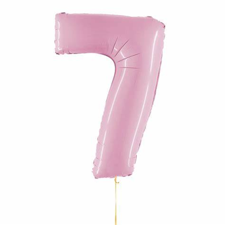 Balon Nomer Pastel Pink
