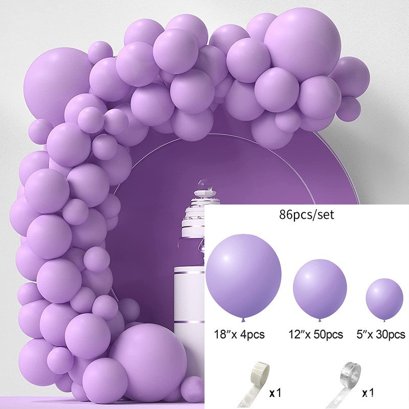 Lengkungan Balon Warna Solid